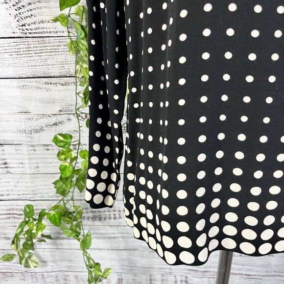 J Crew Blouse Top size 4 Black Ivory Polka Dots Modest Career Church Wedding - Picture 9 of 14